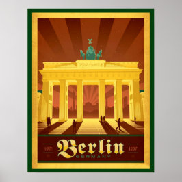 Black & Guld Art Deco Berlin Poster