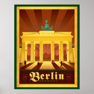 Black & Guld Art Deco Berlin Poster