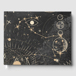 Black Guld Astrological Mönster Gästböcker
