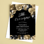 Black Guld-ballonger Surprise 50:e födelsedagen Inbjudningar<br><div class="desc">Skapa din egen Black Guld-ballonger överraskande 50:e födelsedagsinbjudan! Anpassa den här designen med din egen text. Du kan anpassa den här designen ytterligare genom att klicka på knappen "Redigera detaljer" om du vill.</div>