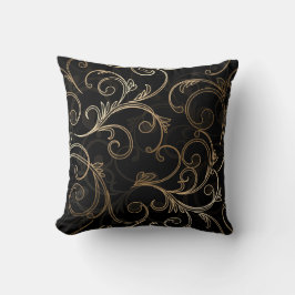 Black Guld Baroque Kudde