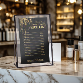 Black & Guld Beauty Boutique Ny Prisare lista Flygblad