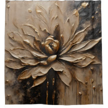 Black Guld Beige Brown Abstrakt