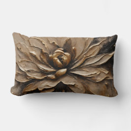 Black Guld Beige Brown Abstrakt Lumbarkudde