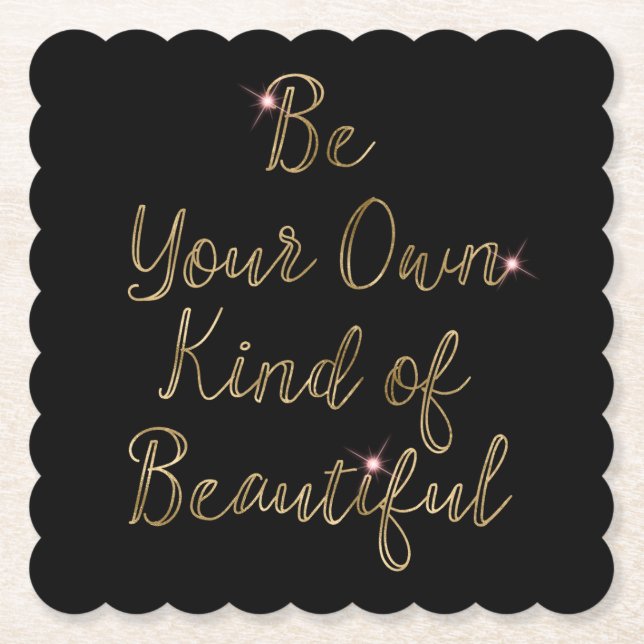 Black Guld Beresh Quote Underlägg Papper (Framsida)