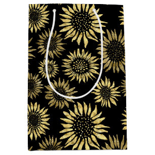 Black Guld Blommigt Solros