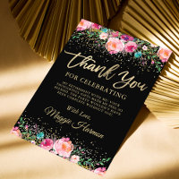 Black Guld Blommigt Surprise Pension Party