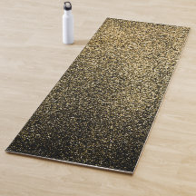 Black-Guld Bright Glitter Yoga Mat