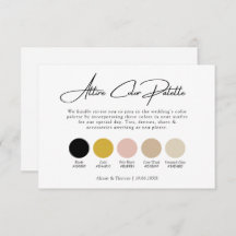 Black Guld Bröllop + Neutralt Attire Färg Palette