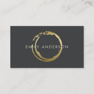 BLACK GULD BRUSH STROKE STAIN CIRCLE MARK LOGOTYP VISITKORT