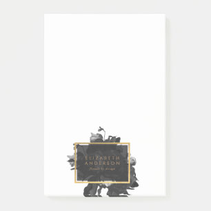 Black Guld Bukett med rosor Business Post-it Block