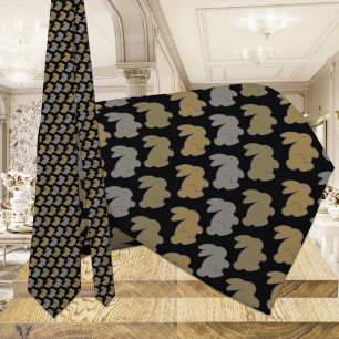 Black & Guld Bunny Rabbit Slips