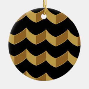 Black Guld Ceramic Ornament