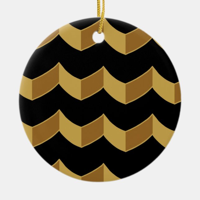 Black Guld Ceramic Ornament (Framsidan)