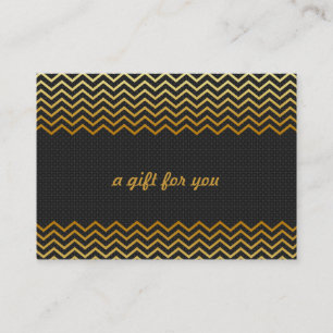 Black Guld Chevron Salon and Spa Gift Certificate Rabattkort
