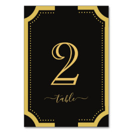 Black & guld Classic Elegant Copper Bröllop Bord Bordsnummer