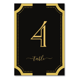 Black & guld Classic Elegant Copper Bröllop Bord Bordsnummer