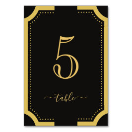 Black & guld Classic Elegant Copper Bröllop Bord Bordsnummer