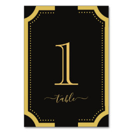 Black & guld Classic Elegant Copper Bröllop Bordsnummer