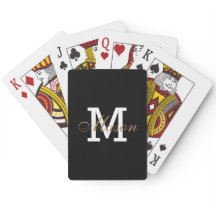 Black Guld Classic Monogram Bridge Poker Spades