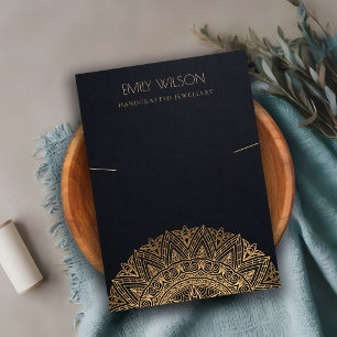 BLACK GULD CLASSIC ORNATE MANDALA NECKLACE VISNING VISITKORT