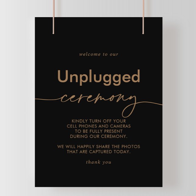 Black Guld Classic Unplugged Ceremony Sign Poster (Skapare uppladdad)