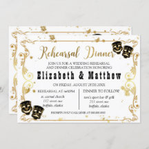 Black Guld Comedy och Tragedy Rehearsal Middag