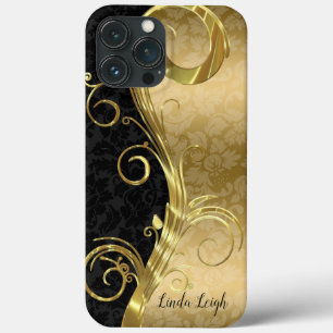 Black & Guld Damask