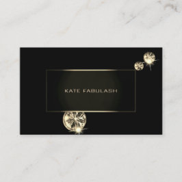 Black Guld Diamond Mode Stylist Crystals Visitkort