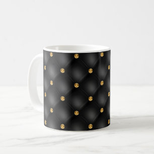 Black Guld Diamond Tuftad kaffe Mugg