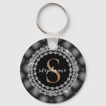 Black Guld Diamonds Monogram Tuftad Sparkly Luxury