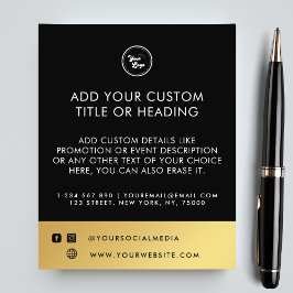 Black Guld - din Anpassningsbar Business Logotyp S Flygblad