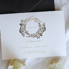 Black Guld Ebony Botanical Bröllop webbplats OSA Kort