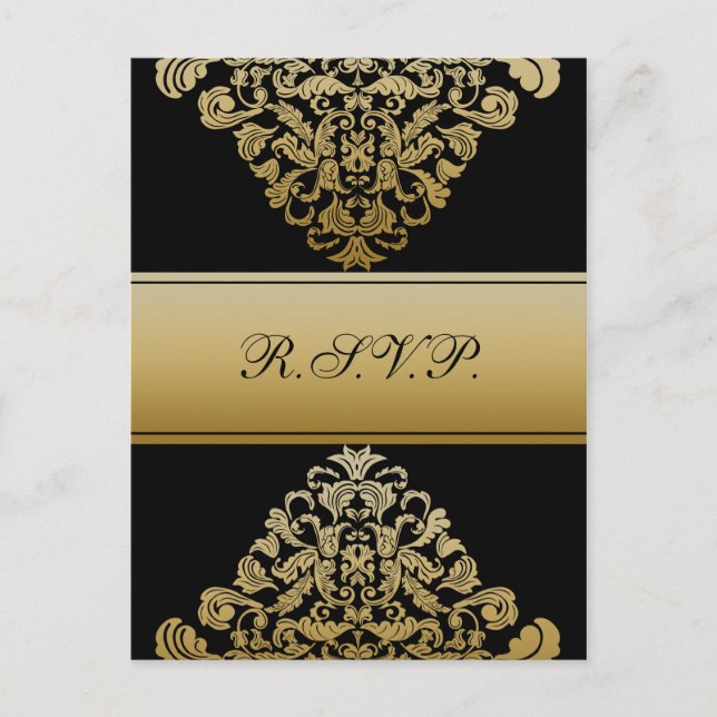 Black guld elegance OSA kort (Framsida)