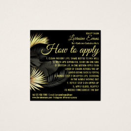 Black Guld Elegant Fyrkantigt Visitkort