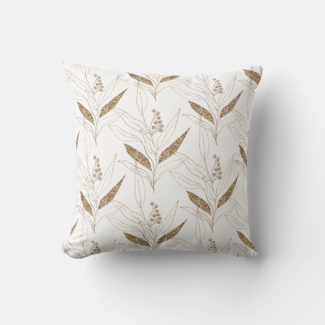 Black Guld Eucalyptus Botanical PILLOW Kudde (Framsida)