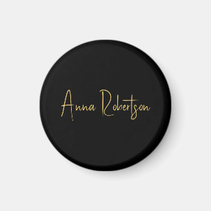 Black Guld Färg Professionell Trendig Calligraphy Magnet