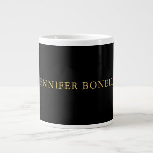 Black Guld Färg Professionell Trendig Modern Plain Jumbo Mugg