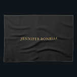 Black Guld Färg Professionell Trendig Modern Plain Kökshandduk<br><div class="desc">Vanliga,  minimalistiska,  moderna utformningar. De är enkla,  moderna och attraktiva.</div>