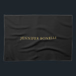 Black Guld Färg Professionell Trendig Modern Plain Kökshandduk<br><div class="desc">Vanliga,  minimalistiska,  moderna utformningar. De är enkla,  moderna och attraktiva.</div>