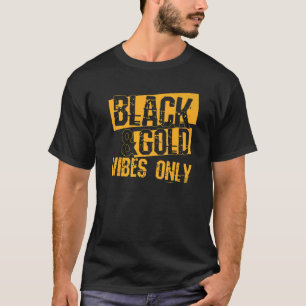 Black Guld Game Day Notre Dame High School Footbal T Shirt