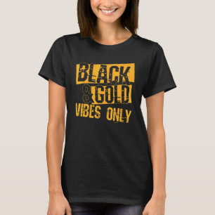 Black Guld Game Day Notre Dame High School Footbal T Shirt