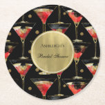 Black Guld Glam Drinks Möhippa Underlägg Papper Rund<br><div class="desc">Black Red Guld Glam Drinks Möhippa Birthday</div>