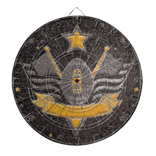 Black Guld Glitter American Football Jersey MVP Darttavla (Framsidan)