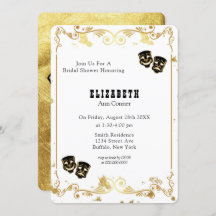 Black Guld Glitter Comedy & Tragedy Möhippa