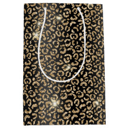Black Guld Glitter Leopard