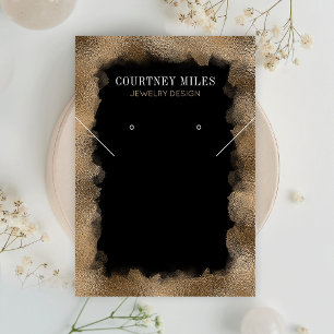 Black Guld Glitter Modern Earrings Judiska Visning Visitkort