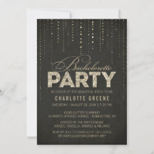Black & Guld Glitter Se Bachelorette Party