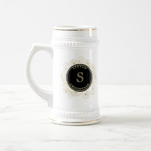 Black Guld Groomsman Beer Stein Gift Sejdel