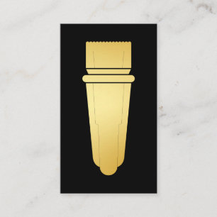 Black & Guld Hair Clipper Barbershop Affärskort Visitkort